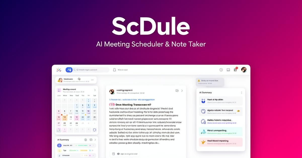 ScDule — Free AI Meeting Scheduler & Note Taker
